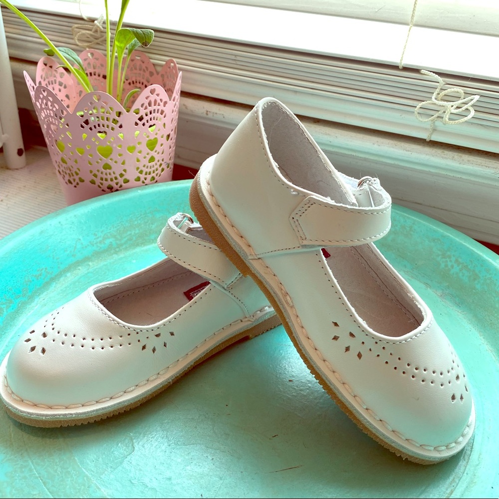 Little girls white Mary Janes